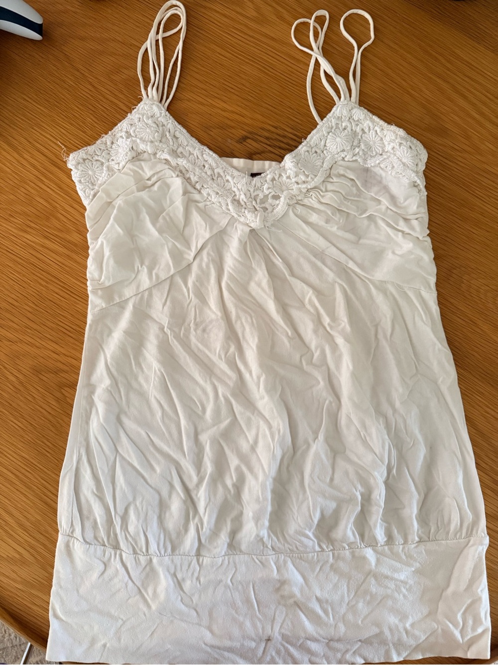 Vintage Language Lace-Trim Cami Tank Top